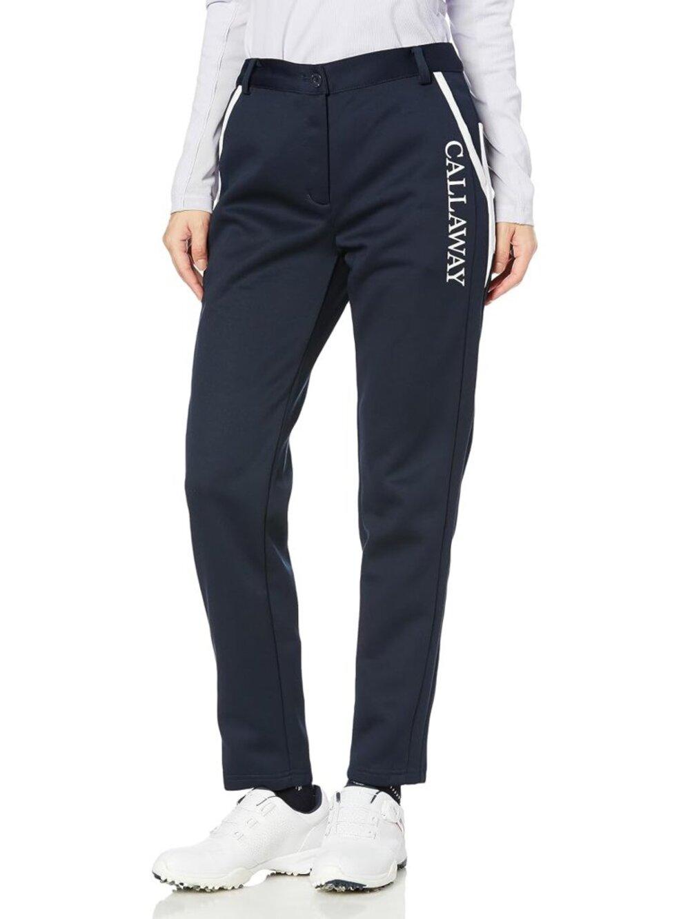 NEW CALLAWAY Japan Golf Winter Navy Blue Stretch Neoprene Tapered Pants SS XS